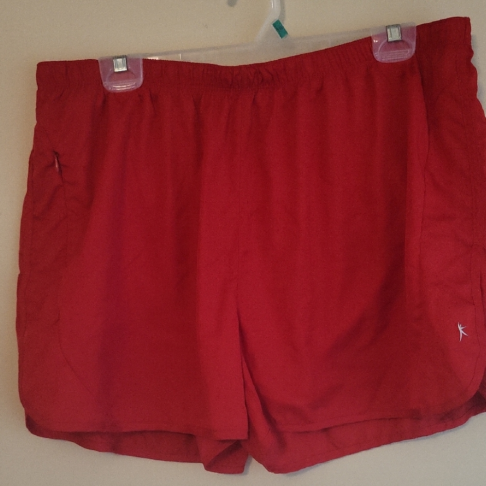 Danskin Red Athletic Shorts Lightweight Elastic Waist